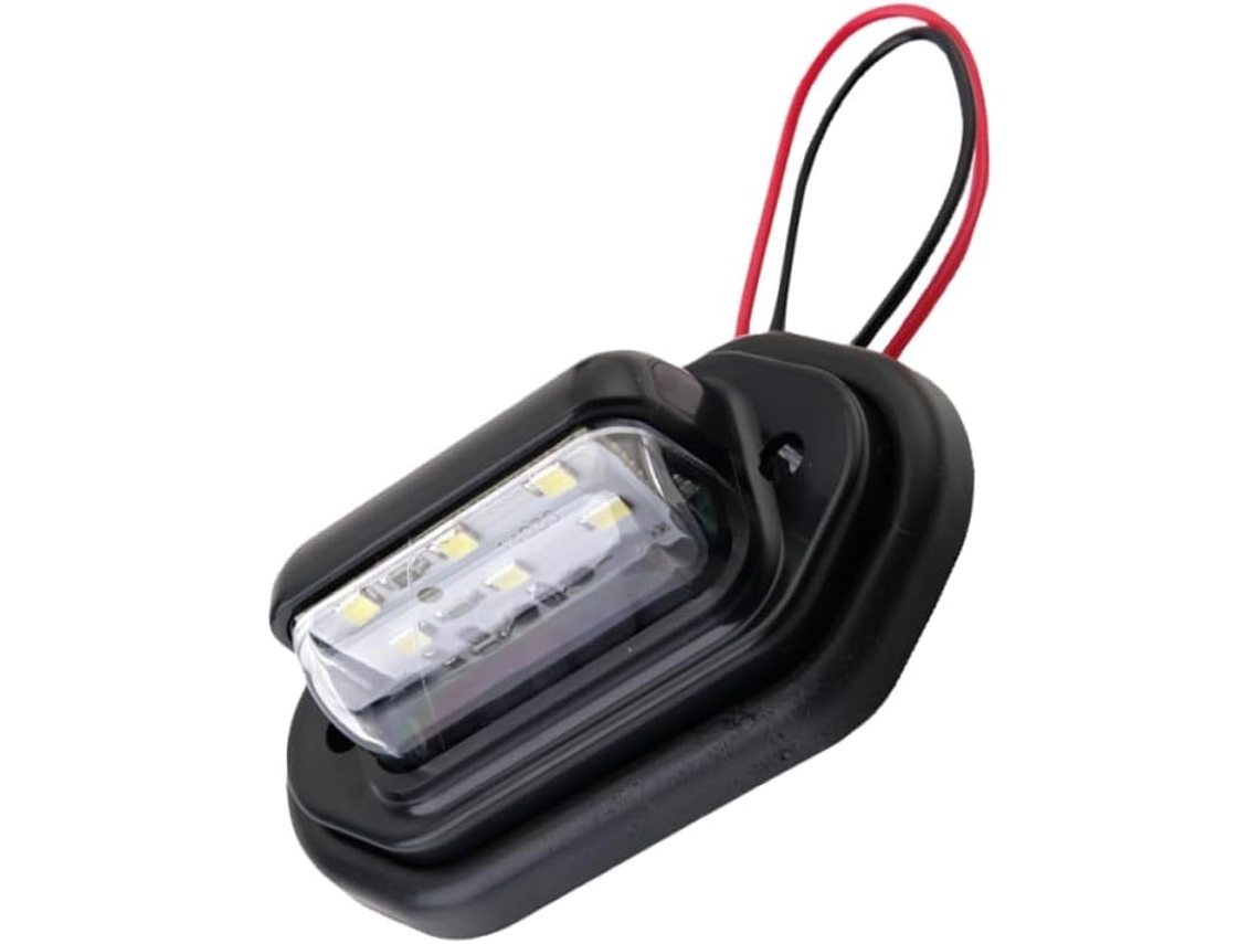 Iluminação Led Com Dissipação De Calor, 10-30v, 6 Leds Brancos E Material Abs Preto, Fácil De Usar Em Carros
