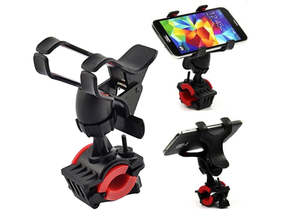 Suporte Para Celular De Bicicleta Com Rotação De 360°, Abs Preto