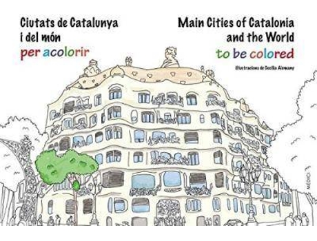 Livro Ciutats de Catalunya i del Mon per acolorir de Ilustrado por Cecilia Alemany Alvarado (Espanhol)