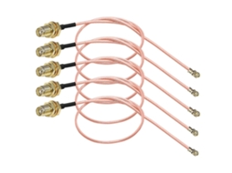 5 Peças De Conexão Sma Cabo Fêmea Para Adaptador De Coaxial Rg17 C8 Ufl/u.fl/ipx/ipex Rf Ou Sem Conector Sygo