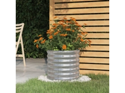 Vidaxl Vaso/floreira De Jardim Aço Galvanizado 40x40x36 Cm Prateado