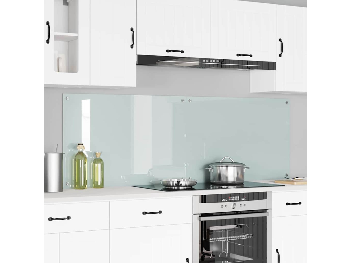 Vidaxl Painel De Cozinha 2 Unid. Branco 90 X 60 Cm Vidro Temperado
