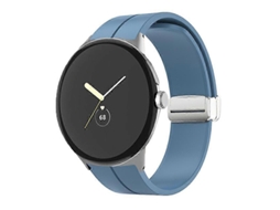 Pulseira De Silicone Dobrável De Cor Sólida Para Google Pixel Watch