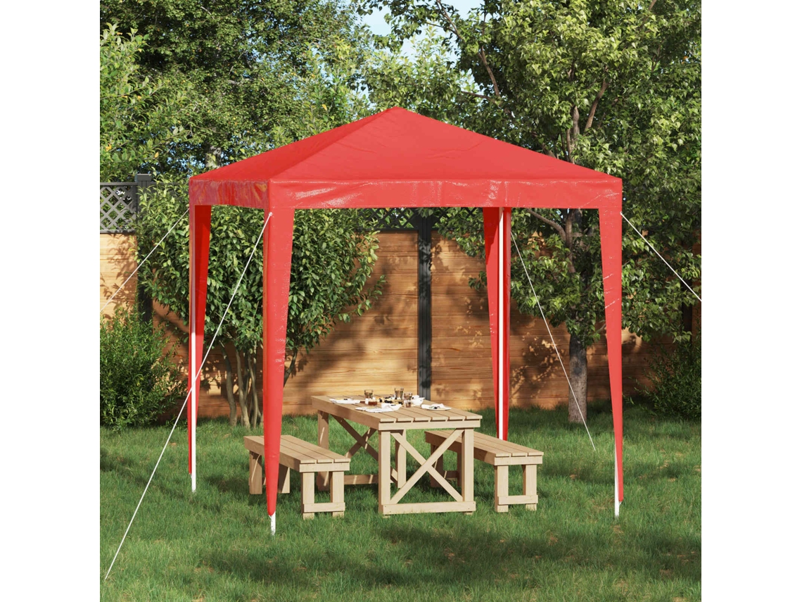 Vidaxl Tenda De Festa 200 X 200 X 240 Cm Vermelho Pe E Aço