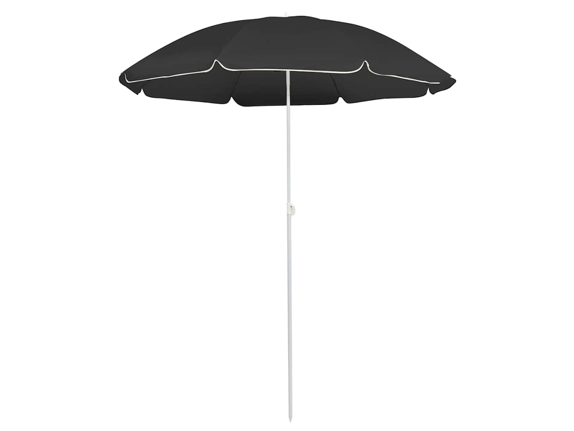Vidaxl Guarda-sol De Jardim Com Poste De Aço 180 Cm Antracite