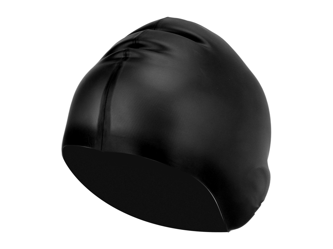 Boné de Natação Silicone Elástico Adulto Unissexo Preto