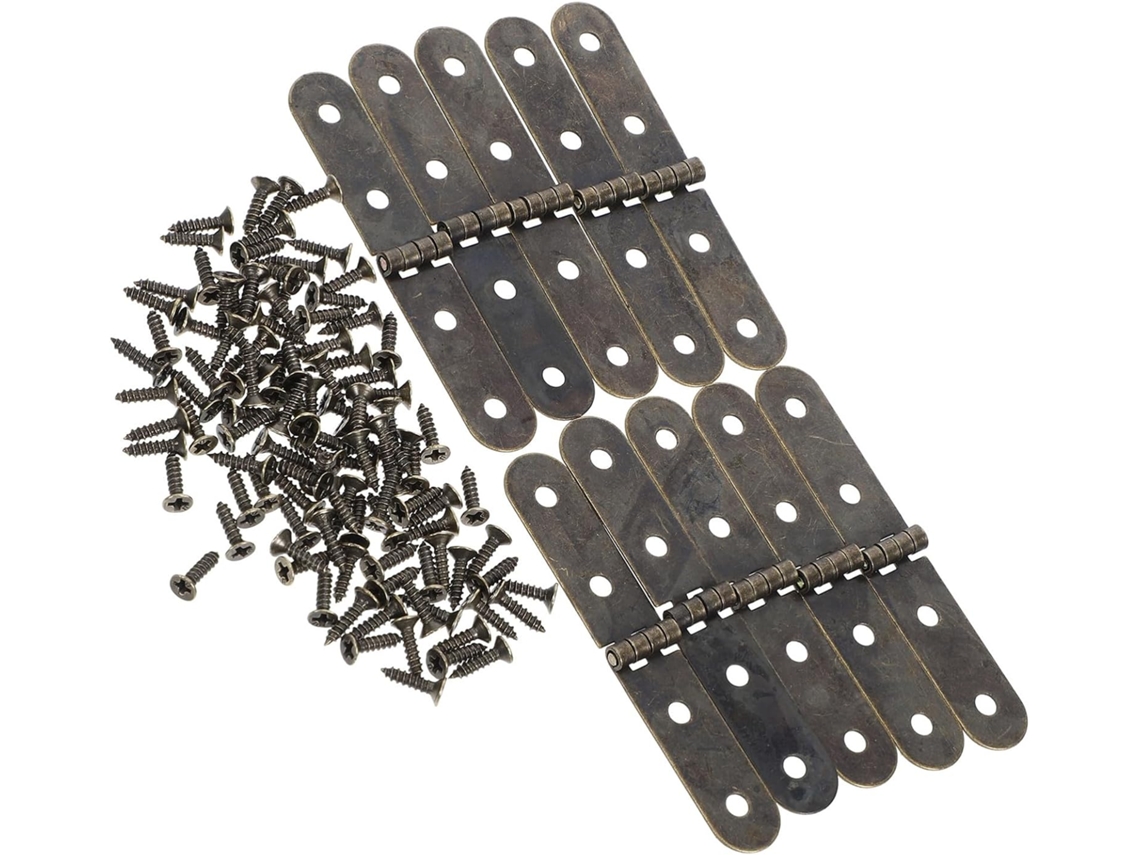 Dobradiças Pequenas De Ferro, 10 Peças, Para Caixas De Madeira, Dobradiças Metálicas Com Aba E Parafusos Para Projetos