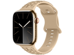 Bracelete Para Apple Watch 42/44/45/46/49mm Chá Com Leite Cuich