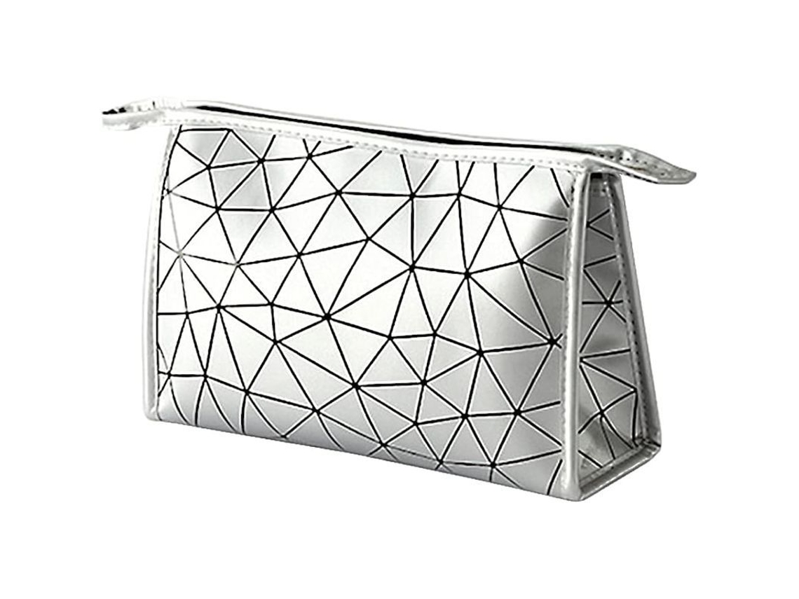 Bolsa de Maquilhagem Plegável, Impermeável, com Design Geométrico, Segura | S/MARCA