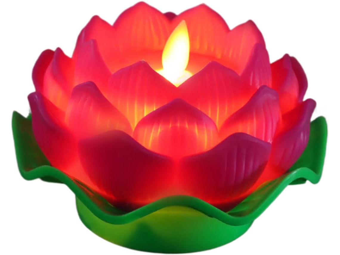 Luminária de mesa LED colorida Lily Abajur para noite