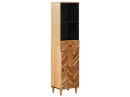 Vidaxl Armário De Banheiro Com Gaveta Castanho 38 X 33,5 X 160 Cm