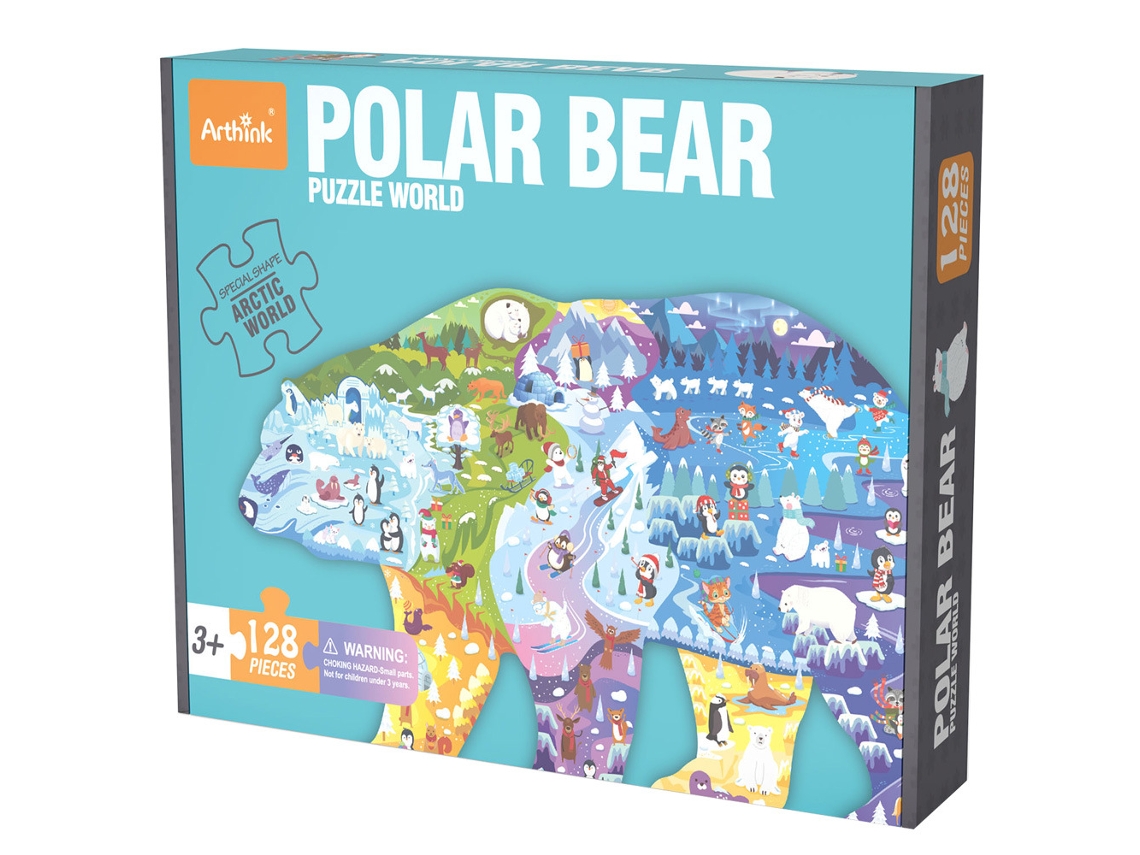 Quebra-Cabeças Urso Polar 128 Peças (Idade Mínima: 4 anos)