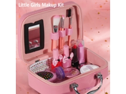 Mali kit de Maquiagem para Meninas com Estojo Lavável Seguro Presente de Aniversário Natal 20 Peças