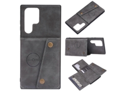 Capa Magnética De Pu Tpu Com Fivela Dupla Para Samsung Galaxy S22 Ultra 5g