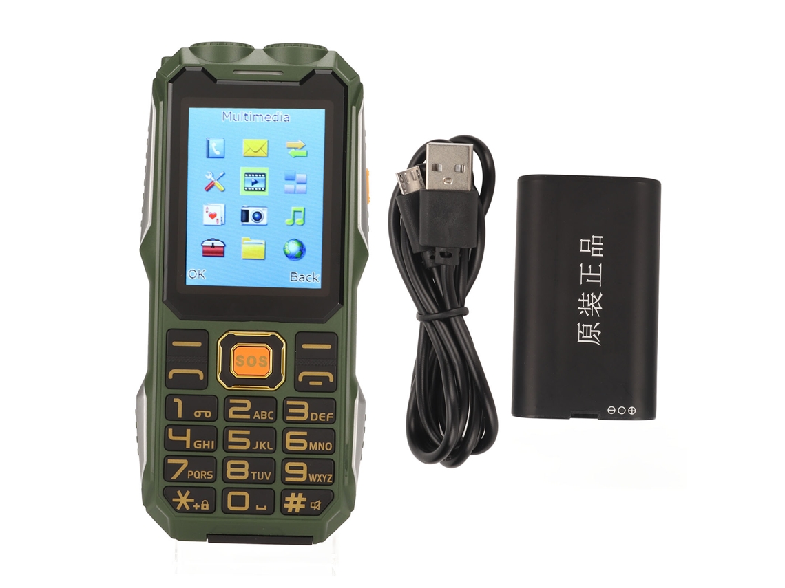 Aetheria telefone Móvel para Idosos 2,4 Polegadas Botões Grandes Sos Bateria 3000mah Bluetooth 2g Verde