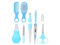 Kit De Higiene E Cuidados Com Bebê 10 Peças - Tesoura, Cortador De Unhas, Escova, Pente E Acessórios Seguros Para Recém-nascido E Bebê