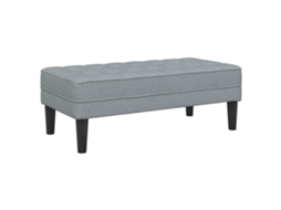 Conjunto 1 Otoman Moderno Vidaxl Cinzento-claro Contraplacado (113 X 57 X 39 Cm)