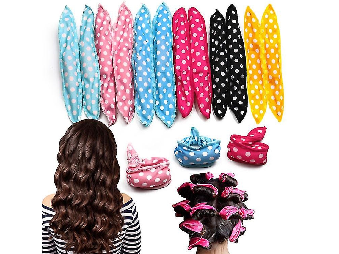 Paquete de 12 rizadores de pelo sin calor para personas perezosas - aquaforge