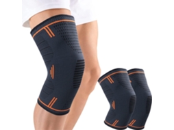 Joelheiras Esportivas Laranja, Pacote Com 2 Joelheiras Elásticas Ajustáveis, Pa Aquaforge