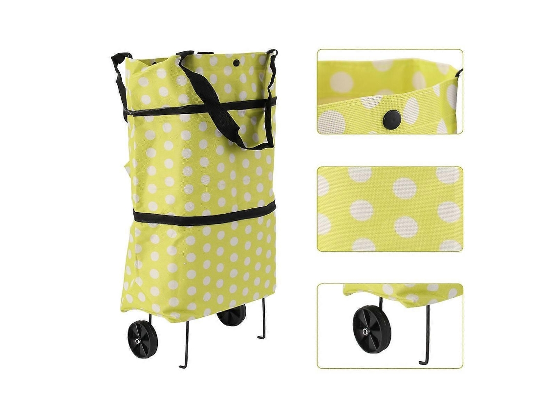 Sacola de Compras Dobrável com Rodas para Várias Peças, Multicolorida, Dobrável. GOKOCO