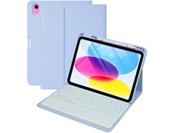 Capa Com Teclado Para Ipad Air11(m4/m3/m2)/air4/air5 Geração, Retroiluminação Em Cores Do Arco-íris, Teclado Destacável Roxo Hexinyigjly