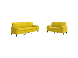 Sofa Set, Sofa Sets Vidaxl Amarelo Veludo (n/a)