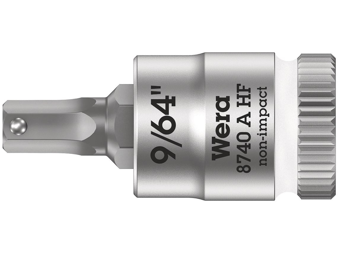 Soquete De Broca Zyklop Com Função De Retenção 1/4" 8740 A Hf Hex-Plus 9/64" X 28 Mm WERA 05003384001