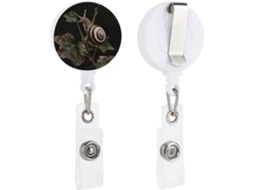 Clipe retrátil Crachá, com estampa de um caracol Fofo No Caule, suporte Crachá para enfermeiros e médicos.