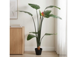 Vidaxl Planta Artificial Strelitzia Verde 70 X 18 X 155 Cm Tecido E Pe