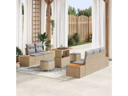 Vidaxl Conjunto De Sofá De Jardim 8 Unid. 7-número De Lugares