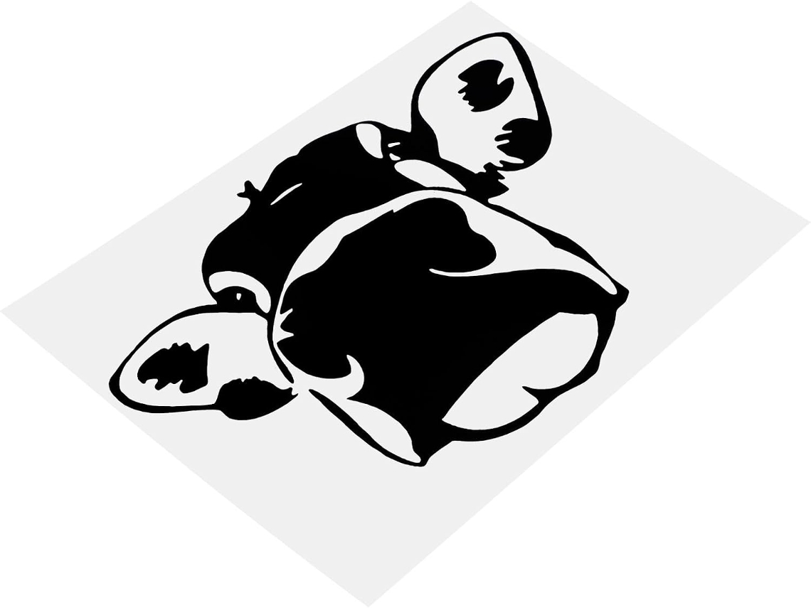 Adesivos para carro com a imagem de uma vaca, adesivos de PVC pretos.