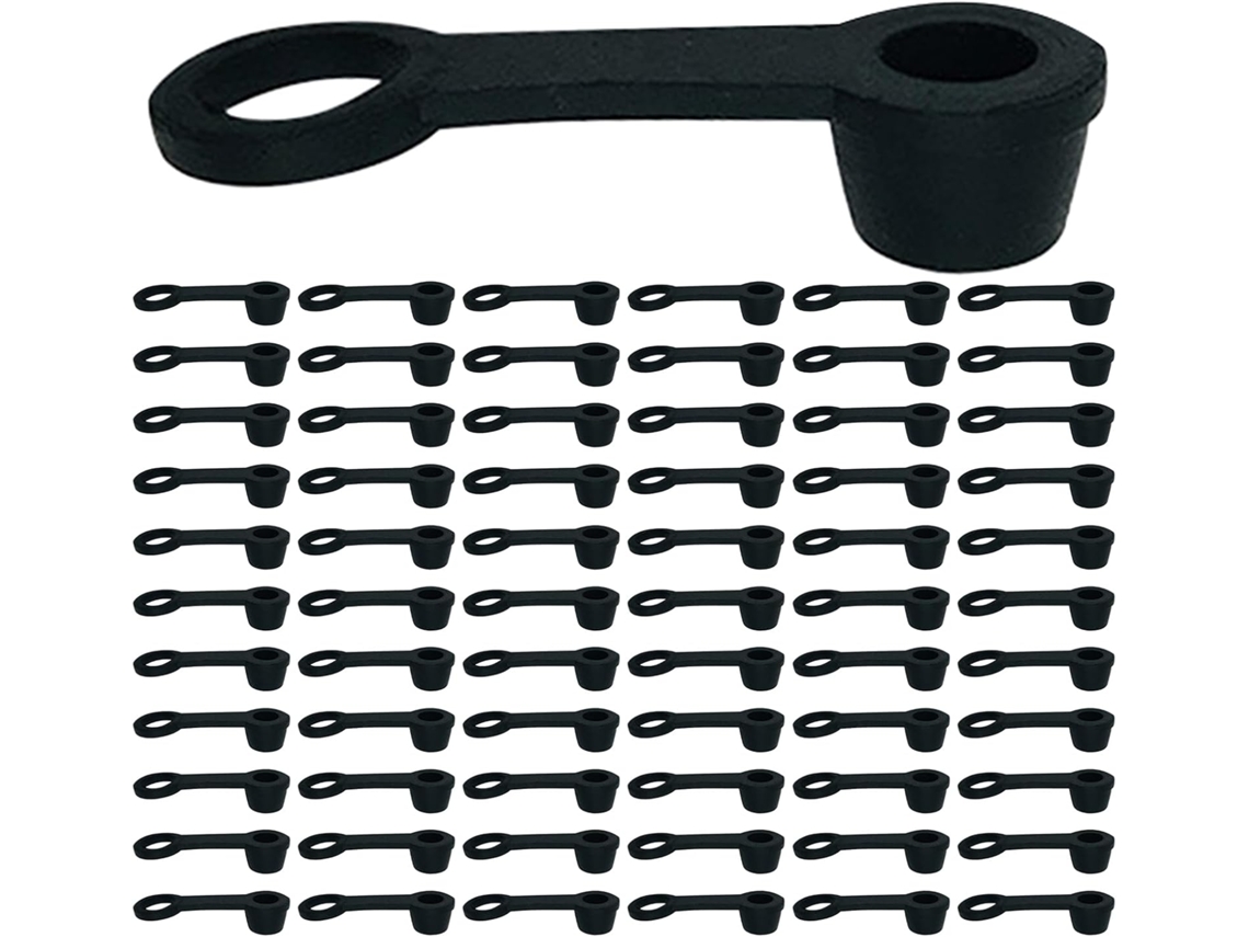 100 Tampas De Borracha Pretas Para Parafusos De Sangria De Freio De Motocicleta De 8mm – Tampões