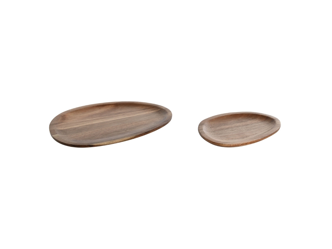 Conjunto De Pratos Para Casa Esprit Natural Acácia 26 X 18 X 1,6 Cm