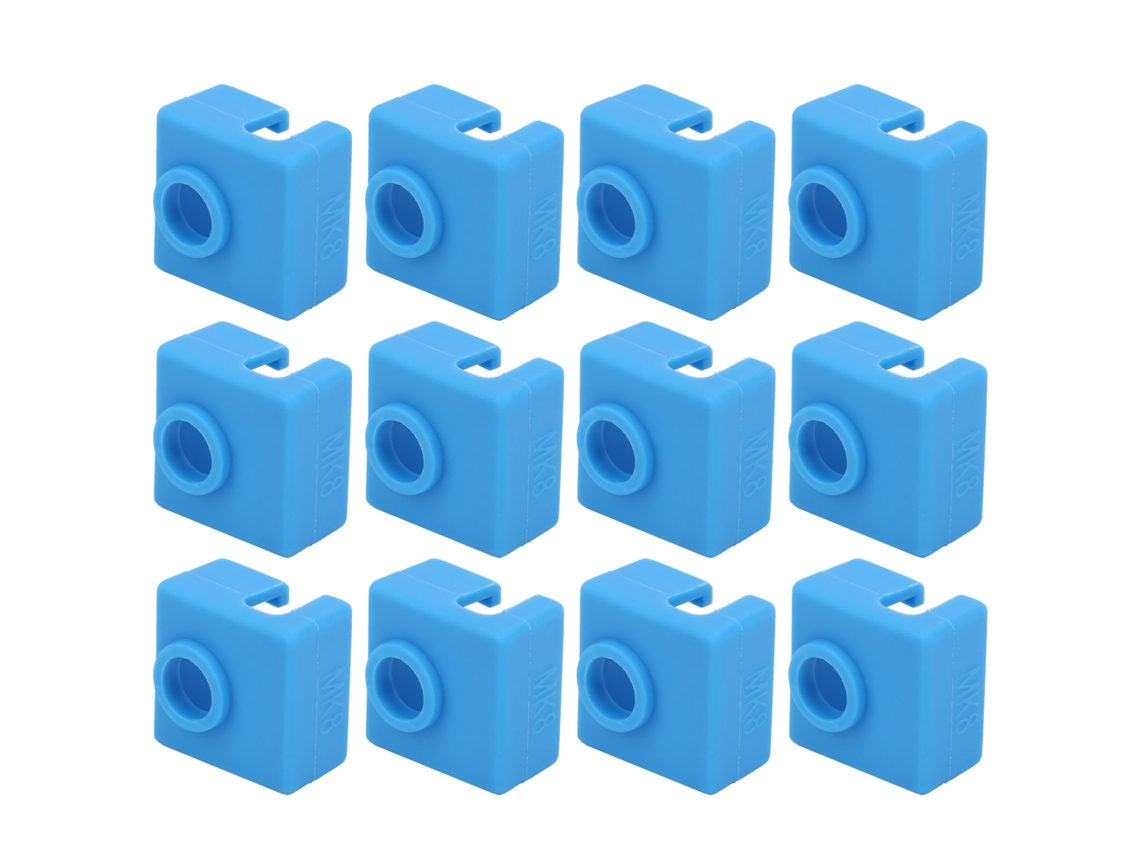 12 Peças Meia De Silicone Capa Bloco De Aquecimento Acessório Impressora 3d Mk7/8/9