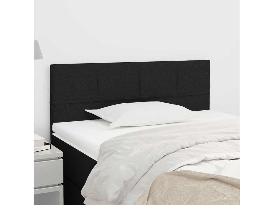 Cabecero de tela 80x5x78/88 cm Negro