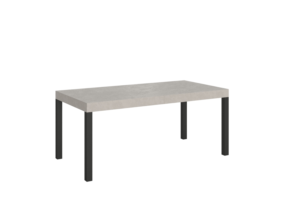Mesa Extensível Everyday Cashmere 180/440x90 Cm Com Pernas Antracite Itamoby