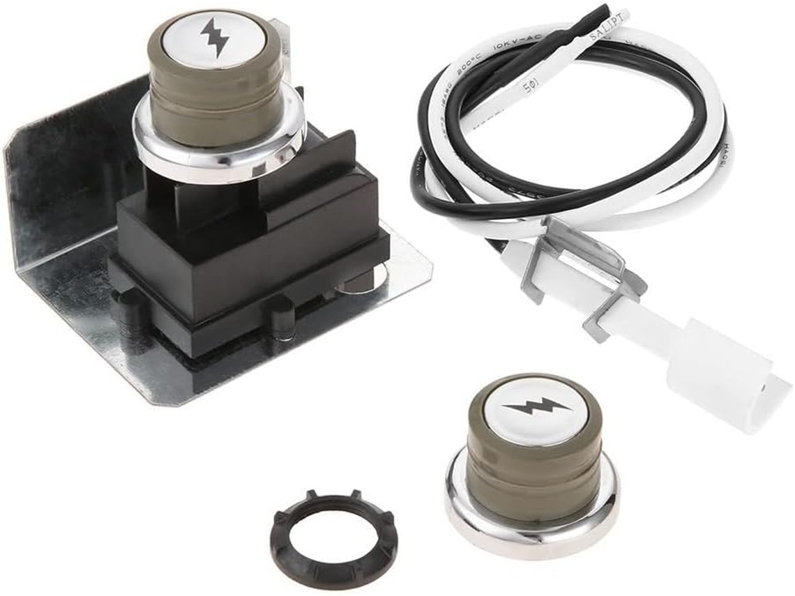 Kit De Ignição Eletrônica Com Botão E Caixa De Distribuição Compatível Com Churrasqueiras, Ep-310