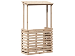 Mesa de bar para exterior VIDAXL Marrom Madeira (112.5x57x195.5 cm)