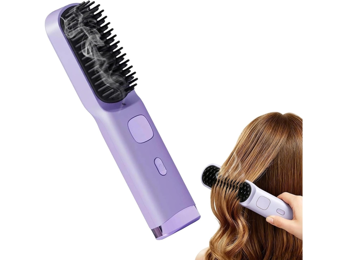 Escova Alisadora De Cabelo Sem Fio