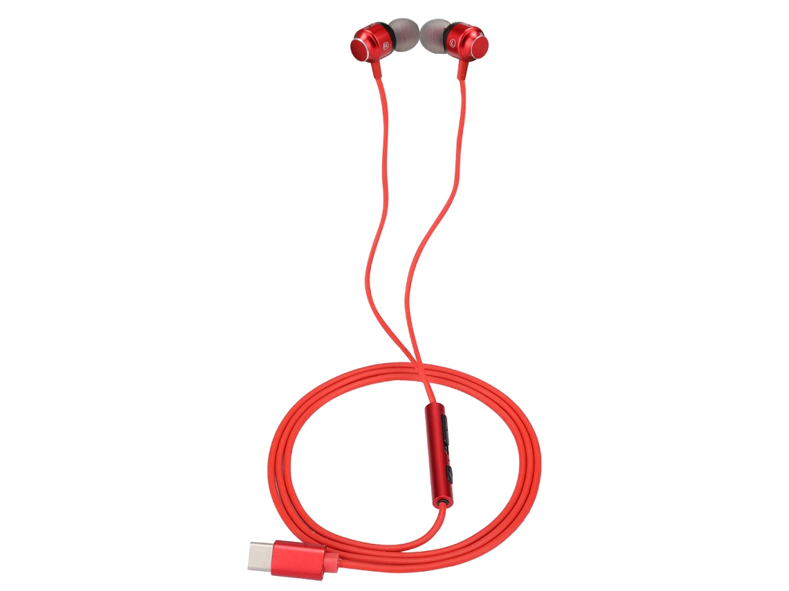 Fones com fio tipo c, microfone e som HiFi EOOCOO