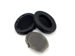 Almofada Para Auscultadores Sony Wh-1000xm3 De Orelhas De Espuma Macia Pele De Carneiro Preto