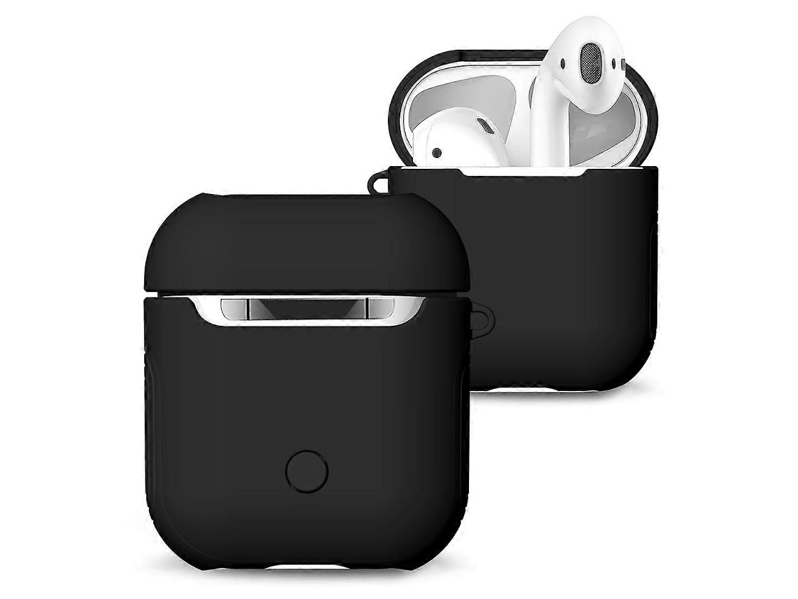 Estojo Para Fones De Ouvido Bluetooth Apple Airpods 1/2 Emborrachado Fosco + Policarbonato, Com Proteção Contra Perda.