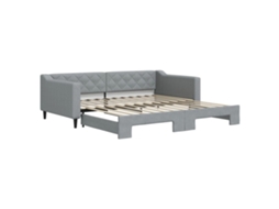 Daybed With Trundle, Daybeds With Trundles Vidaxl Cinzeto Tecido (100 X 200 Cm)