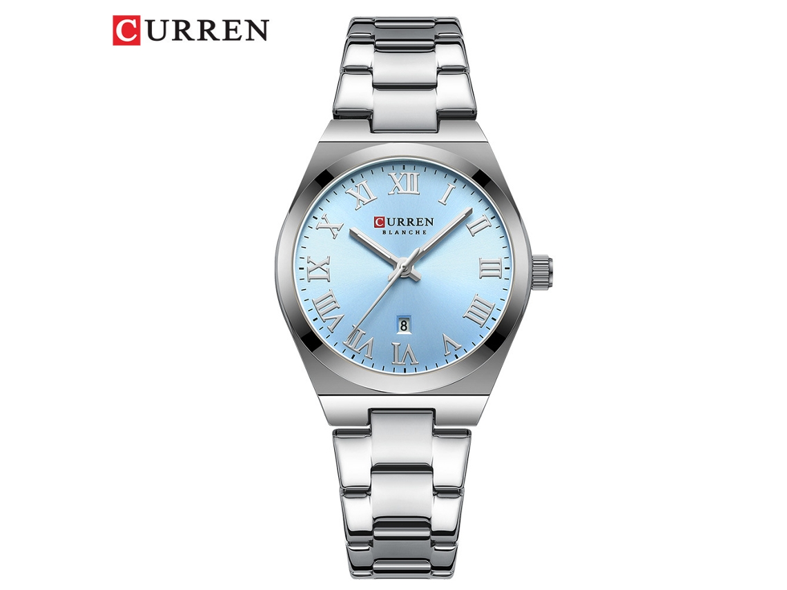 Relógio Feminino Elegante Com Números Romanos, Mecanismo De Quartzo, Calendário E Resistência À Água.