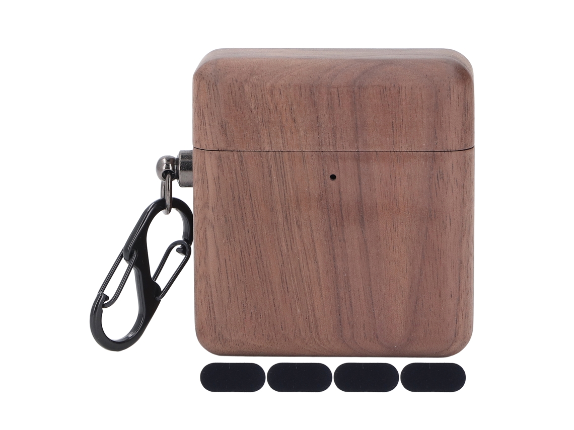 Aetheria capa de Madeira para Fones de Ouvido Bluetooth Protectora com Forro de Microfibra Resistente a Quedas