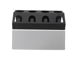 Suporte de secagem para garrafas com 4 buracos, ferro e silicone S/MARCA