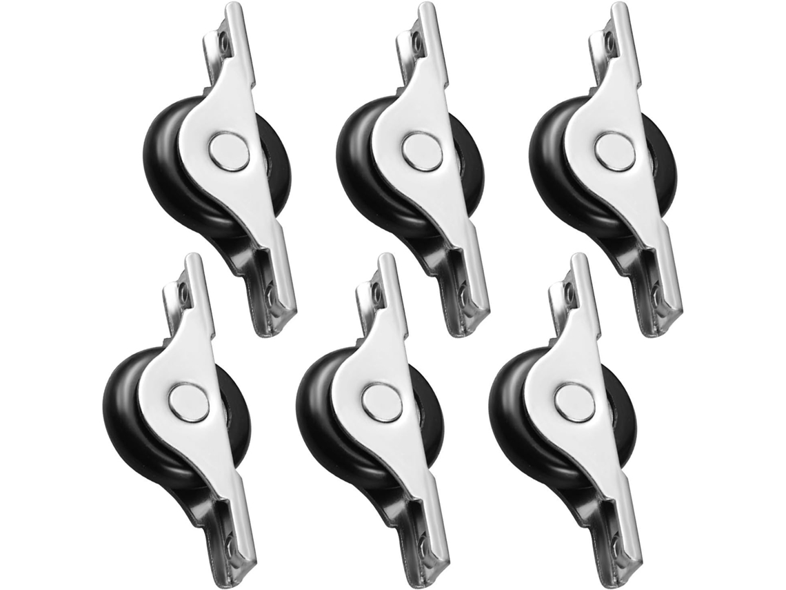 Rodízios Para Portas De Correr De Móveis Em Nylon E Metal, Conjunto De 6 Peças