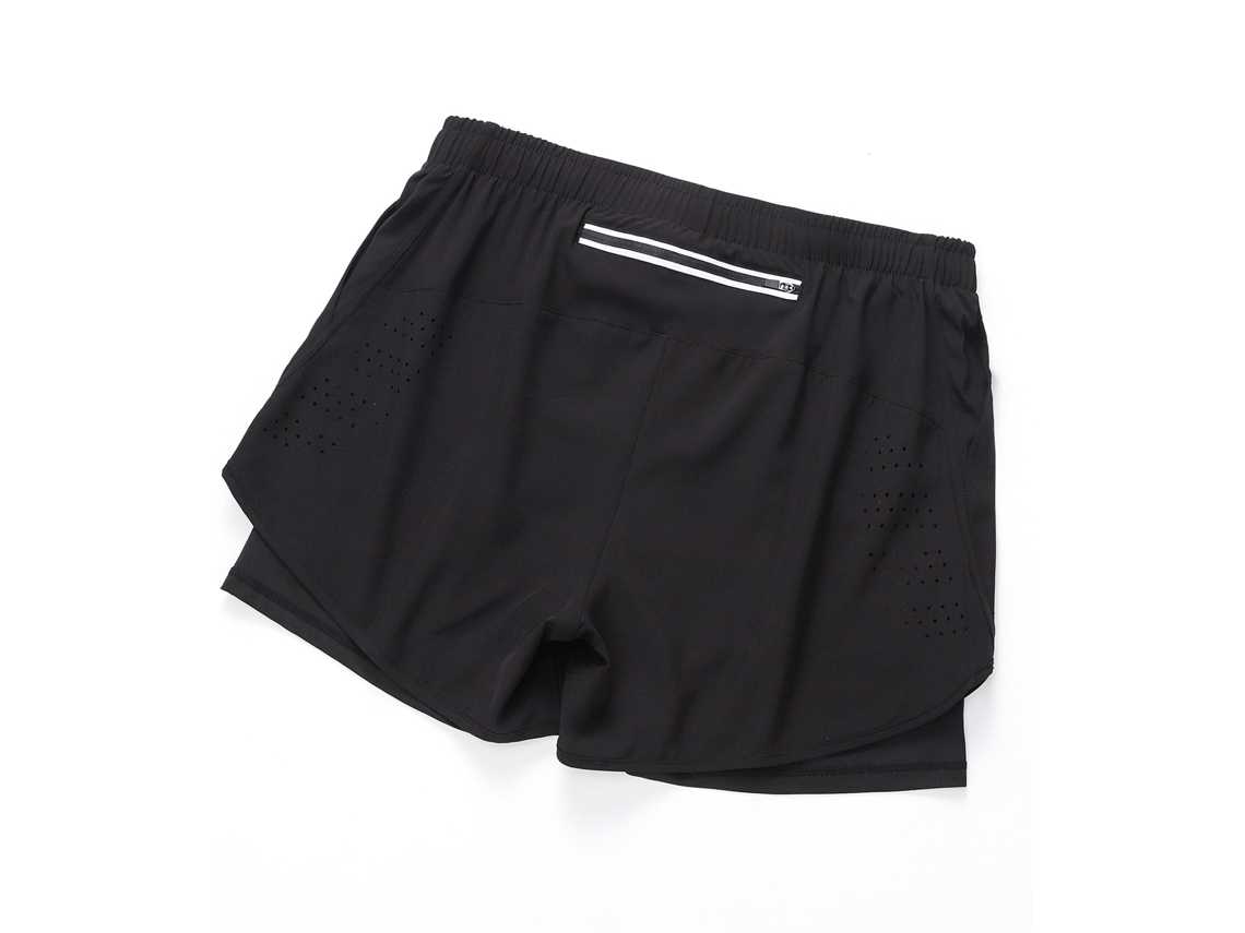 2026rebe-pantalones Cortos Deportivos Para Hombre 2 En 1 Con Forro Compresivo Y Bolsillos Cremallera Secado Rápido Para Running Y Entrenamiento