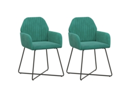 Maison Exclusive - Cadeiras De Jantar 2 Unid. Veludo Turquesa 55 X 50 X 84 Cm
