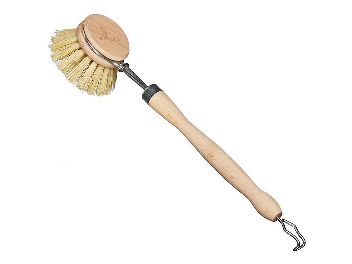 Escova De Louça De Madeira Com Cabeça Substituível